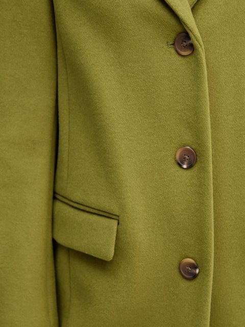 United Colors of Benetton płaszcz z dodatkiem wełny kolor zielony 2V0PDN062