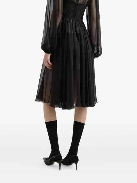 Dolce & Gabbana V-neck midi dress - Black