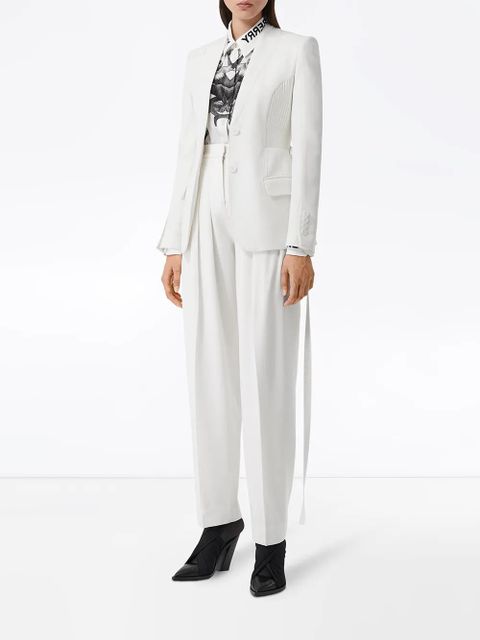 Burberry single-breasted belted blazer - White - zdjęcie produktu nr 2