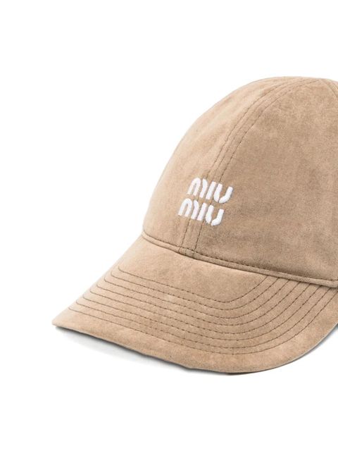 Miu Miu logo baseball cap - Neutrals