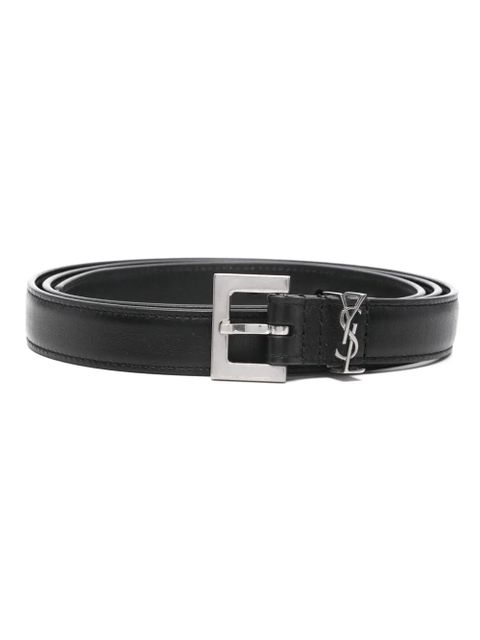 Saint Laurent Cassandre thin belt - Black - zdjęcie produktu nr 1