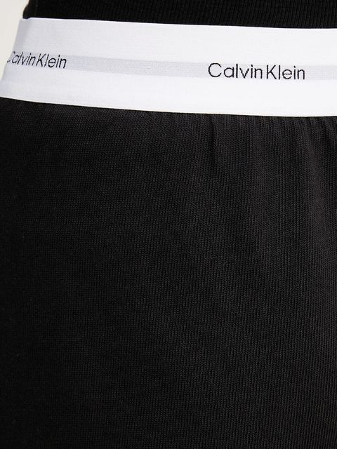 Calvin Klein Underwear szorty bawełniane lounge damskie kolor czarny melanżowe high waist LV00QS7517