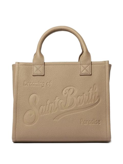 MC2 Saint Barth mini Vanity debossed tote bag - Neutrals