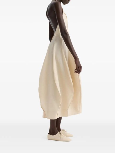 Róhe halter-neck pleated dress - Neutrals