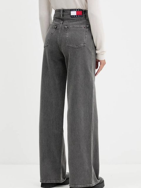 Tommy Jeans jeansy damskie kolor szary DW0DW21795