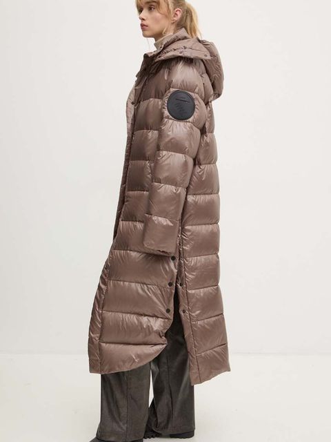 MMC STUDIO kurtka puchowa ICELAND damska kolor brązowy zimowa