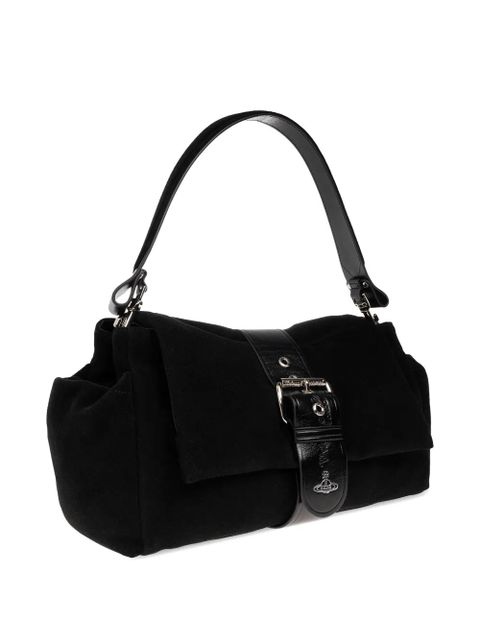 Vivienne Westwood Hazel XL Treasure buckle leather tote bag - Black