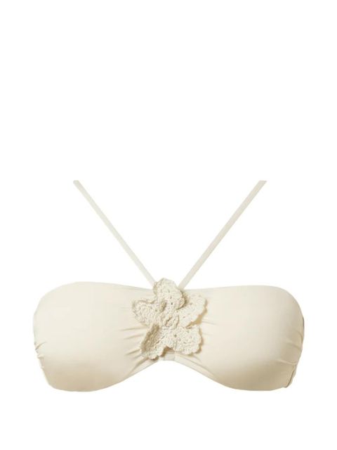 TWINSET crochet-brooch bikini top - Neutrals - zdjęcie produktu nr 1