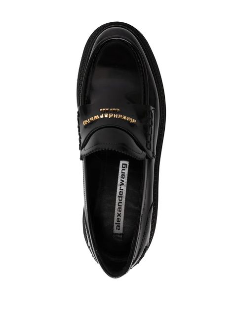 Alexander Wang chunky sole leather loafers - Black