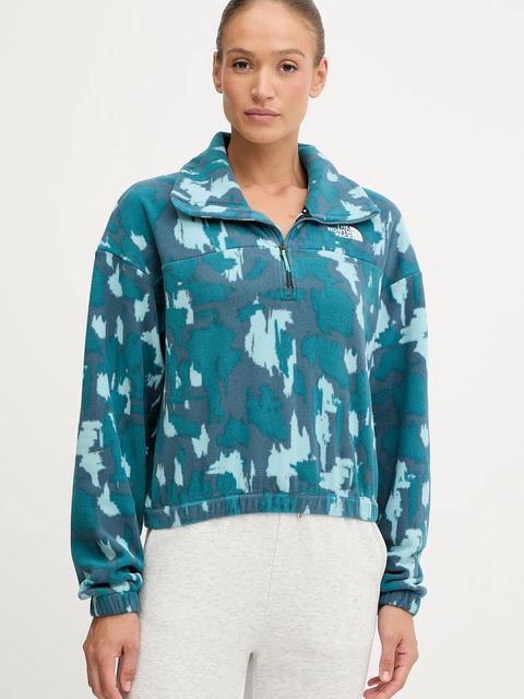 The North Face bluza treningowa Mountain Athletics damska kolor turkusowy wzorzysta NF0A8E30DQD1 - zdjęcie produktu nr 1