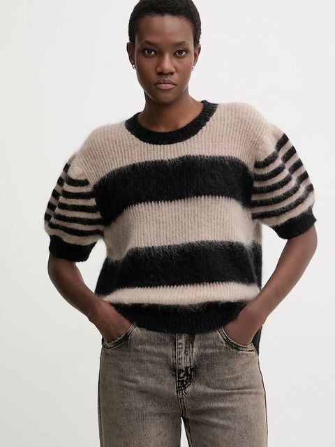 AllSaints sweter z dodatkiem wełny CLEM damski kolor czarny W015KD - zdjęcie produktu nr 1