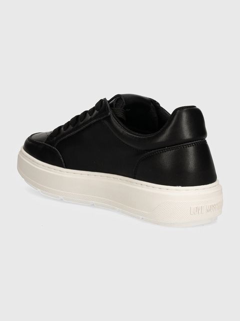 Love Moschino sneakersy skórzane kolor czarny JA15124G1LIA0000