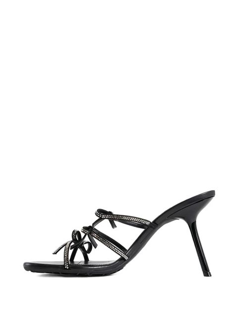 LOEWE crystal-embellished bow sandals - Black - zdjęcie produktu nr 2
