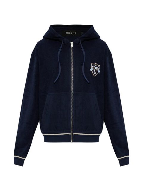 MISBHV logo-embroidered zip-up hoodie - Blue - zdjęcie produktu nr 1