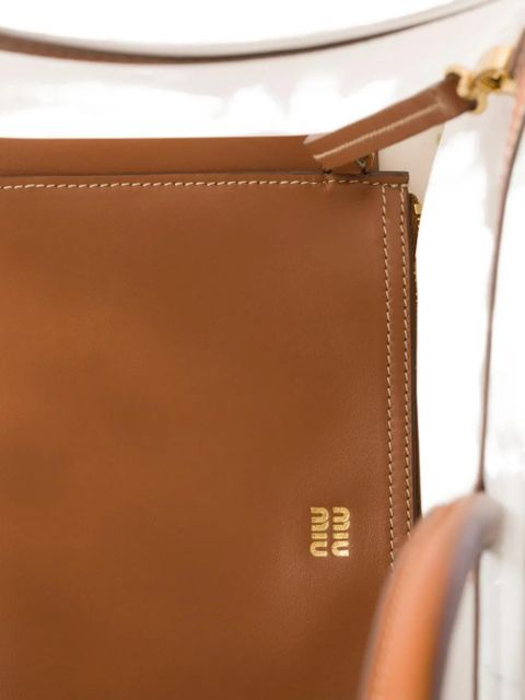 Miu Miu embroidered mesh shopping bag - White