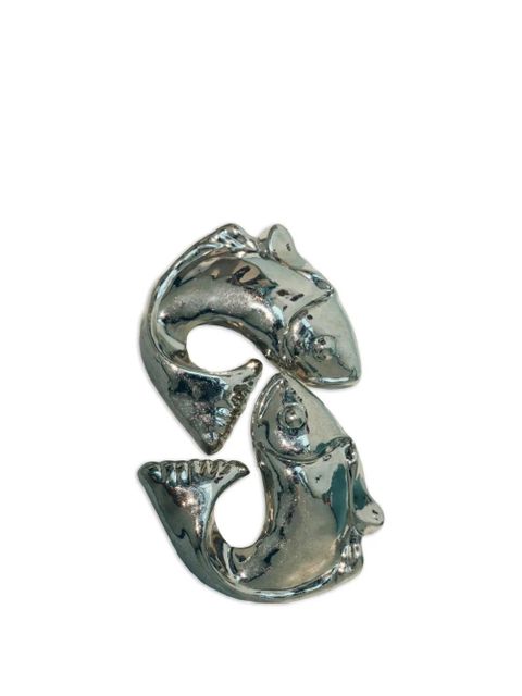 Jacquemus The Poisson sculpted earrings - Silver