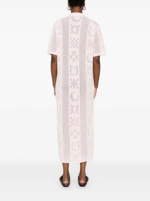 Nanushka polo neck patterned dress - Pink