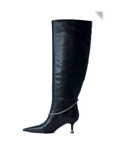 Alexander Wang Akila chain pointed leather boots - Black - zdjęcie produktu nr 2