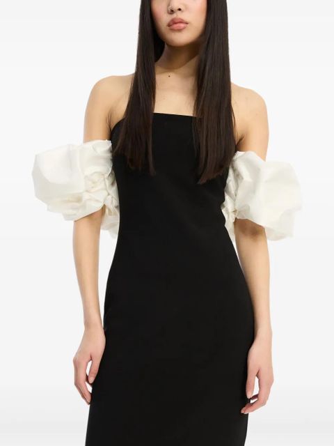 ROTATE BIRGER CHRISTENSEN puff sleeve maxi dress - Black