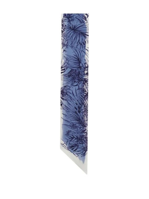 Ferragamo printed silk scarf - Blue