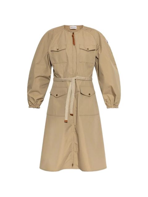 Moncler pleated poplin midi dress - Neutrals - zdjęcie produktu nr 1