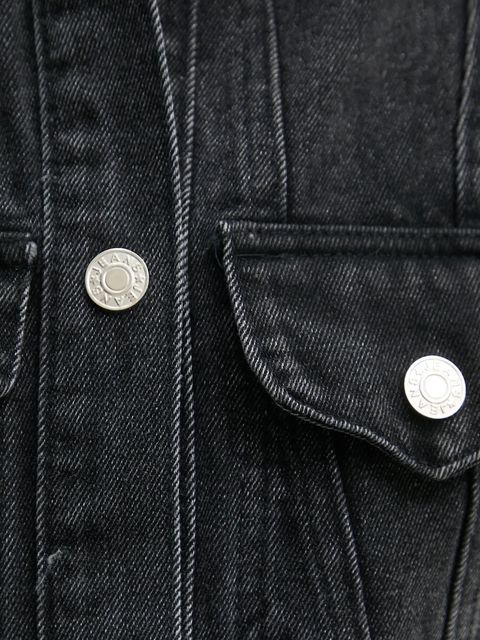 Answear.LAB sukienka jeansowa kolor czarny maxi prosta