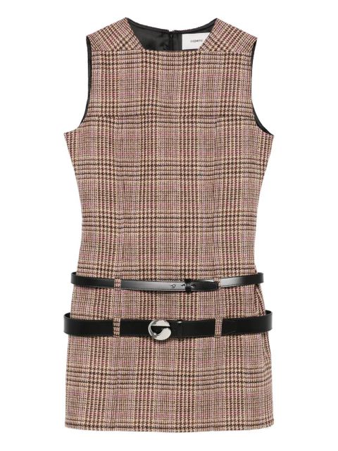 Coperni check belted dress - Brown - zdjęcie produktu nr 1