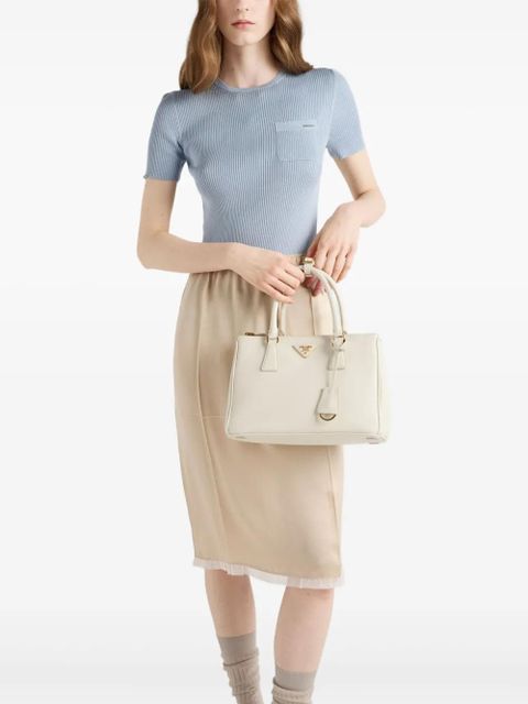 Prada silk crew-neck top - Blue