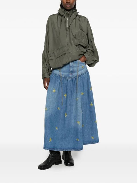 GANNI floral-print maxi skirt - Blue - zdjęcie produktu nr 2