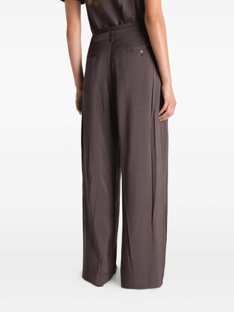 LEMAIRE belt-loop pleated trousers - Brown