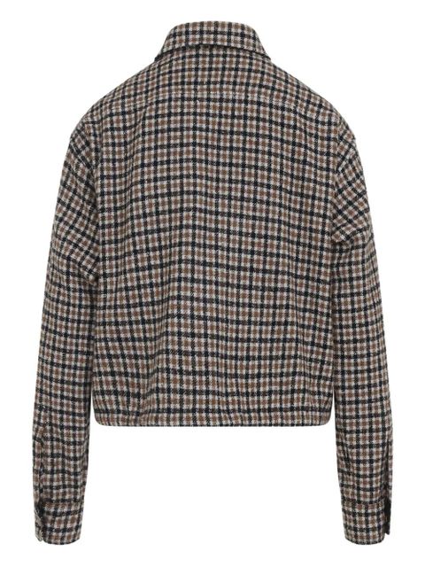 Moncler checked-pattern buttoned shirt - Grey