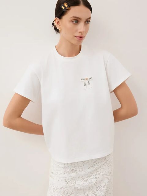 Bizuu t-shirt bawełniany TISHALLE damski kolor beżowy TISHALLE KREMOWY - zdjęcie produktu nr 1