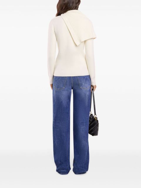 Rabanne Temporary wool jumper - White