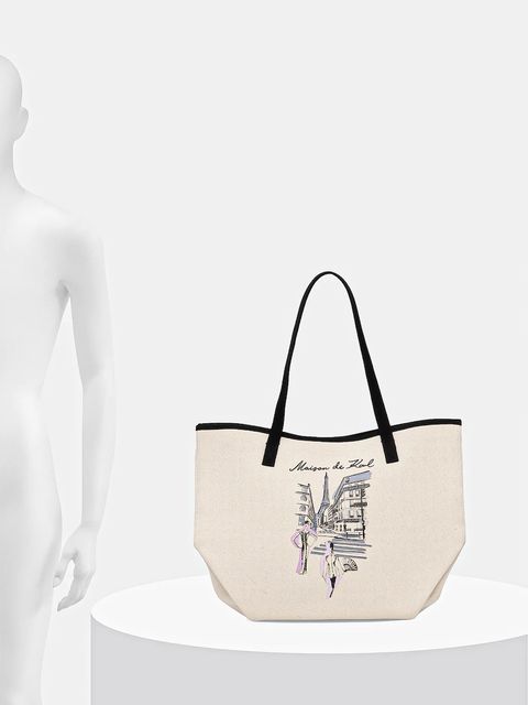 Karl Lagerfeld torebka bawełniana K/SKETCH kolor beżowy A4W50057