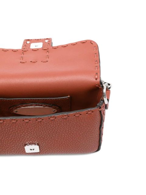 FENDI mini Baguette stitched tote bag - Brown