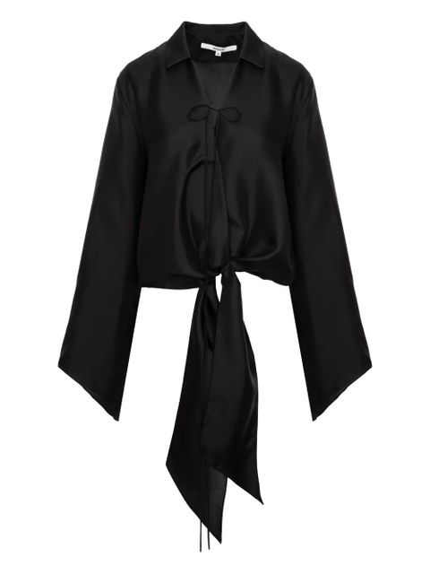 MANURÍ Ami silk shirt - Black - zdjęcie produktu nr 1
