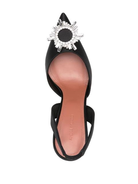 Amina Muaddi 105mm Begum Sling pumps - Black
