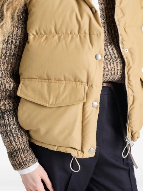Prada down padded vest - Neutrals