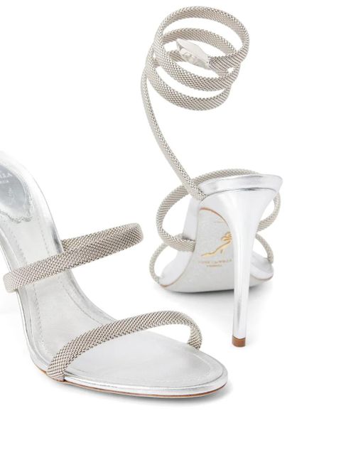 René Caovilla 105mm Cleo sandals - Silver