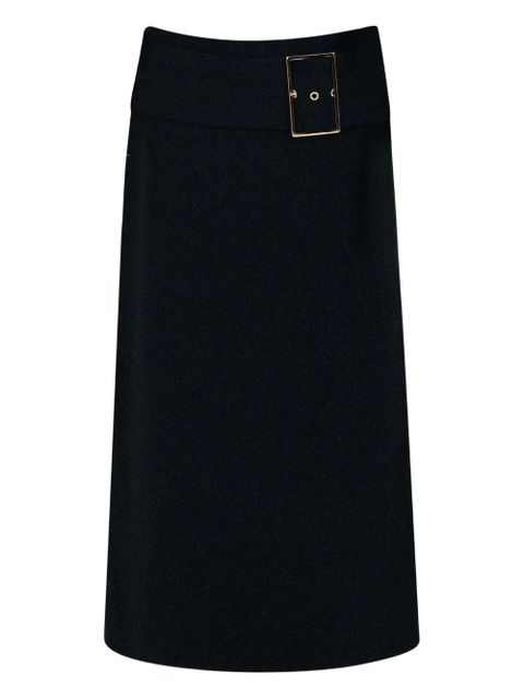 Rowen Rose low-waist buckle maxi skirt - Black