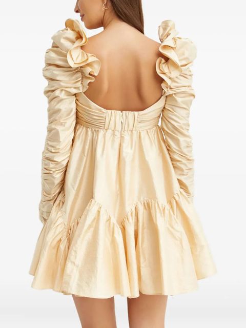 ZIMMERMANN Broszka ruffled silk dress - Neutrals - zdjęcie produktu nr 2
