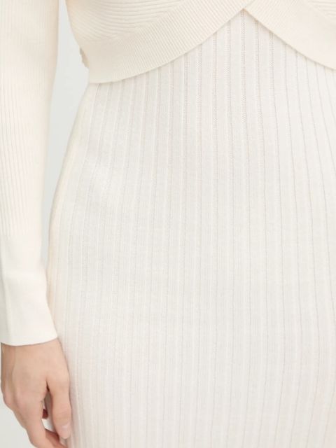 Morgan sukienka i sweter kolor beżowy midi dopasowana RMORIA