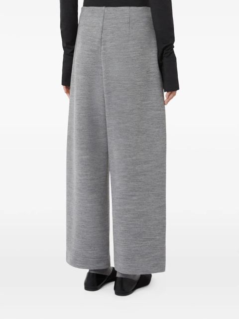 Max Mara stitch-detail side-pocket cropped trousers - Grey