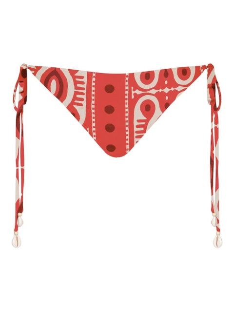 Johanna Ortiz Sagrado printed tie bikini bottom - Red - zdjęcie produktu nr 1