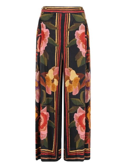 FARM Rio floral-print trousers - Black - zdjęcie produktu nr 1