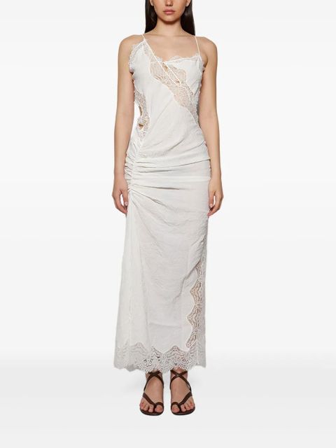 Christopher Esber lace-insert cami dress - White