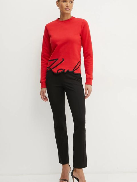 Karl Lagerfeld bluza damska kolor czerwony z aplikacją A1W20010 - zdjęcie produktu nr 2