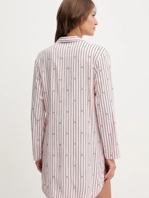 HUGO koszula nocna SARTORIAL SLEEPSHIRT damska kolor różowy 50556665