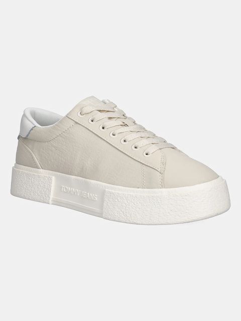 Tommy Jeans sneakersy TJW FLATFORM SNEAKER damskie kolor beżowy EN0EN02819 - zdjęcie produktu nr 1