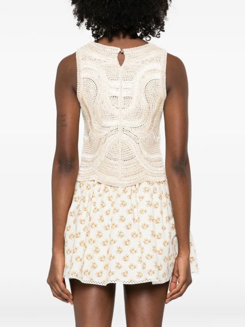 Maje crochet top - Neutrals